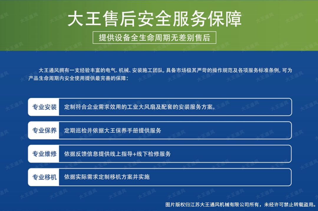 想稳用10年?工业风扇售后这几点必看!